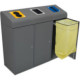 95L sorting bin with three openings