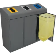 95L sorting bin with three openings