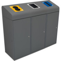 95L sorting bin with 3 openings