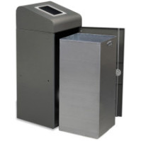 Berlin 95L Recyclingbehälter mit runder Öffnung, robust. Berlin 95L Recyclingbehälter mit runder Öffnung, robust.