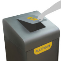 Berlin 95L bin with robust recycling opening