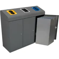 Berlin 95L Recyclingbehälter, robust und individuell anpassbar.