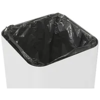 White 60-litre designer bin with magnetic pictogram for all waste