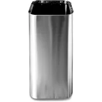 Poubelle design 60 litres inox avec pictogramme magnétique tous déchets