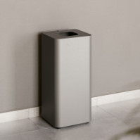 Poubelle design 60 litres en inox brillant pour tous déchets