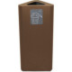 60-litre triangular corten steel bin for all waste