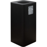 100-litre black designer bin with magnetic "all waste" pictogram
