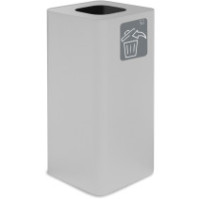White 100-litre designer bin with magnetic pictogram for all waste