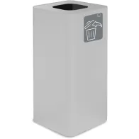 White 100-litre designer bin with magnetic pictogram for all waste