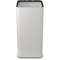 White 100-litre designer bin with pictogram for all waste.