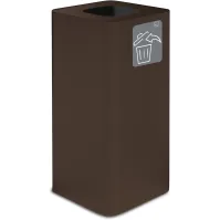 100-litre corten steel designer bin with magnetic pictogram for all waste