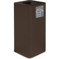 100-litre corten steel designer bin with magnetic pictogram for all waste