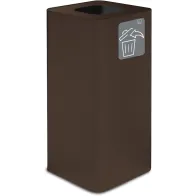 100-litre corten steel designer bin with magnetic pictogram for all waste