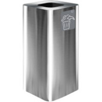 100-litre stainless steel bin with magnetic pictogram for all waste