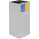 White 100-litre designer bin with magnetic pictograms.