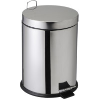 Kleiner Mülleimer mit Pedal aus Edelstahl 14 Liter
