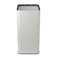 White designer bin, 100 litres, with magnetic pictograms