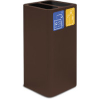 100-Liter-Design-Abfalleimer aus Cortenstahl mit magnetischen Piktogrammen