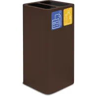 100-Liter-Design-Abfalleimer aus Cortenstahl mit magnetischen Piktogrammen