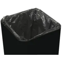 Black designer bin, 100 liters, with swing lid, made of steel