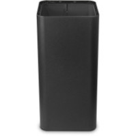 Elegant black 100-litre bin with swing lid.