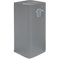 100-Liter-Design-Abfalleimer in Grau mit elegantem Schwingdeckel