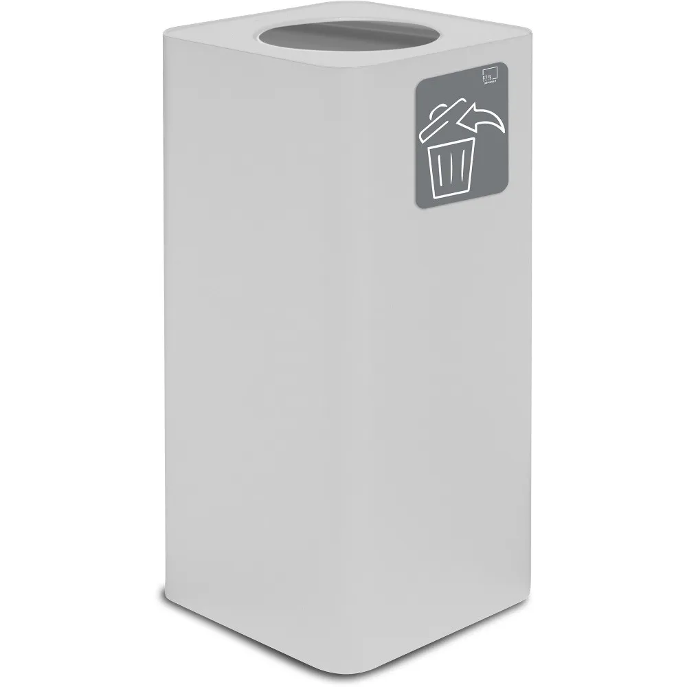Weißer Design-Abfalleimer, 100 Liter, mit elegantem Schwingdeckel