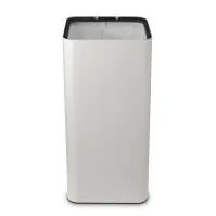 Weißer Design-Abfalleimer, 100 Liter, mit ausschwenkbarem Stahldeckel