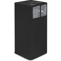 100-litre black ashtray bin with magnetic pictogram