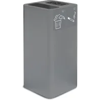 Grey 100-litre ashtray bin with magnetic pictogram