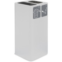 White 100-litre ashtray bin with magnetic pictogram