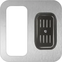 White 100-litre ashtray bin with magnetic symbol on the side
