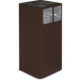 Corten steel ashtray bin, 100 litres, with magnetic pictogram