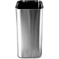 100-litre brushed stainless steel ashtray bin with magnetic pictograms