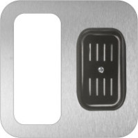 Brushed stainless steel ashtray bin, 100 litres, with visible magnetic symbol.