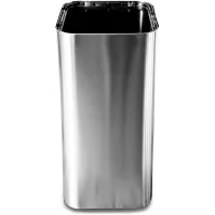 100L stainless steel bin with black ashtray for outdoor use.