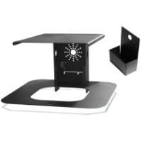 Elegant and functional 60L black bin with ashtray for outdoor use.