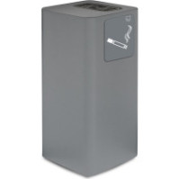 Elegant and functional grey covered outdoor ashtray.