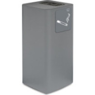 Elegant and functional grey covered outdoor ashtray.