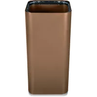 Eleganter, überdachter Aschenbecher für den Außenbereich in Corten-Farbe.