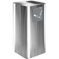 Elegant stainless steel outdoor ashtray with integrated sand tray