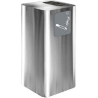 Elegant stainless steel outdoor ashtray with integrated sand tray