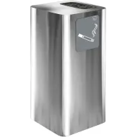 Elegant stainless steel outdoor ashtray with integrated sand tray