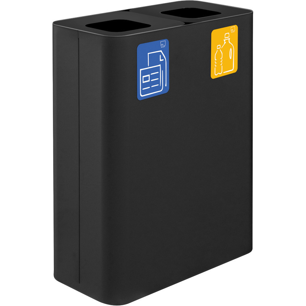 60-litre recycling bin with black magnetic pictograms