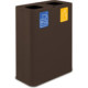 Corten 60-litre recycling bin with magnetic pictograms