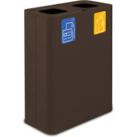 Corten 60-litre recycling bin with magnetic pictograms