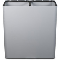 100-litre grey dual-stream recycling bin with pictograms