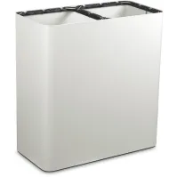 White 100-litre recycling bin with magnetic pictograms.