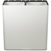 White 100-litre recycling bin with magnetic pictograms.