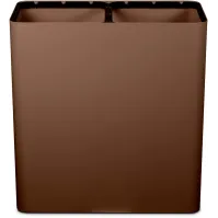 100-litre Corten colour recycling bin with magnetic pictograms